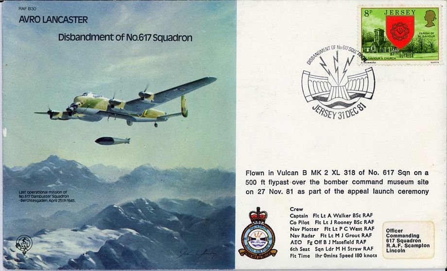 Dambusters Cover Signed 4 Dambusters And 5 Others Of 617 Squadron