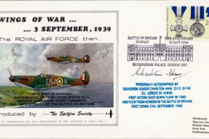 Battle Of Britain Cover Signed Sq L Charlton Haw
