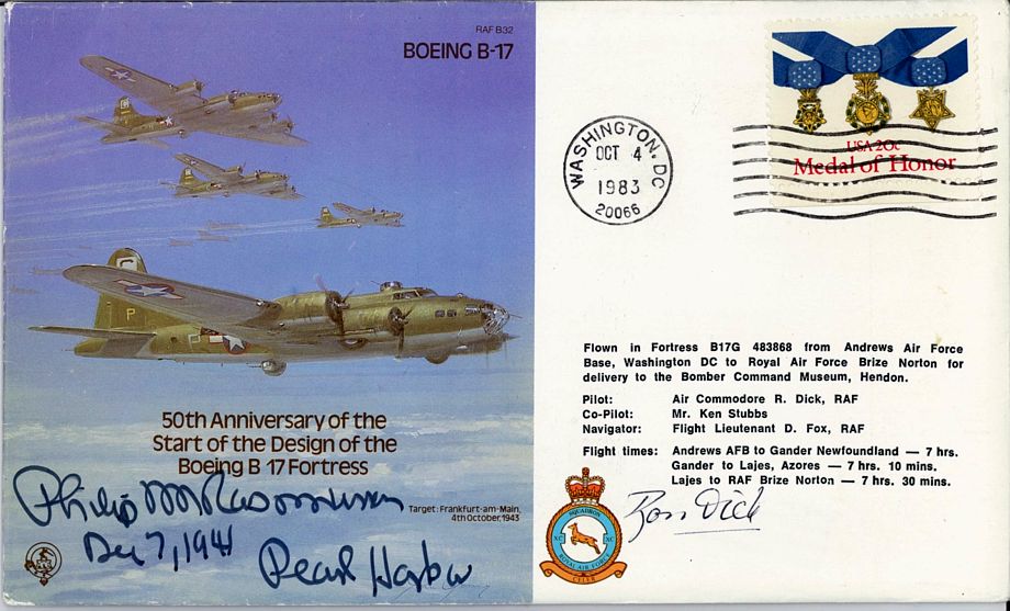 Pearl Harbour Cover Signed P Rasmussen