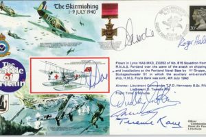 The Skirmishing 1-9 July 1940 Cover Signed 3 BoB Pilots