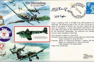 The Skirmishing 10-21 July 1940 Cover Signed The BoB Pilot R A Kings
