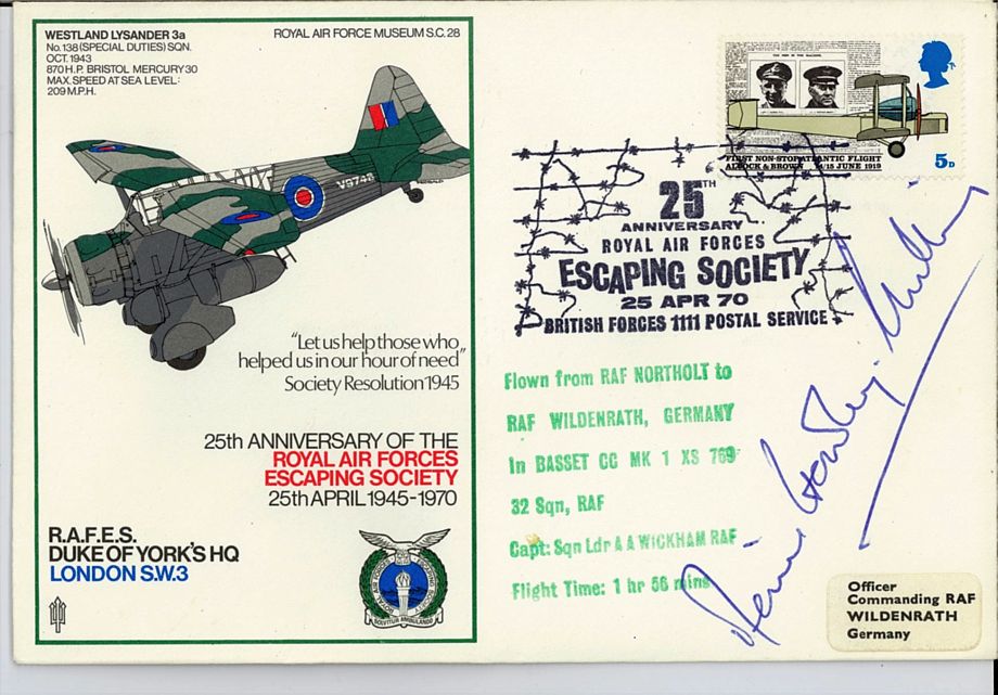 RAF Escaping Society Cover Signed Denis Crowley-Milling BoB