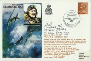 R R Stanford-Tuck Cover Signed The BoB Pilot R L Jones 64 Squadron