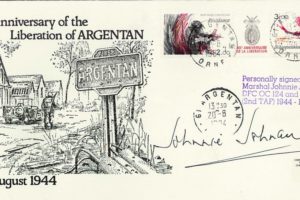 Liberation Of Argentan Cover Signed Johnnie Johnson 19 Squadron