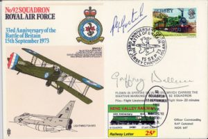 92 Squadron Cover Signed G H A Wellum BoB Pilot