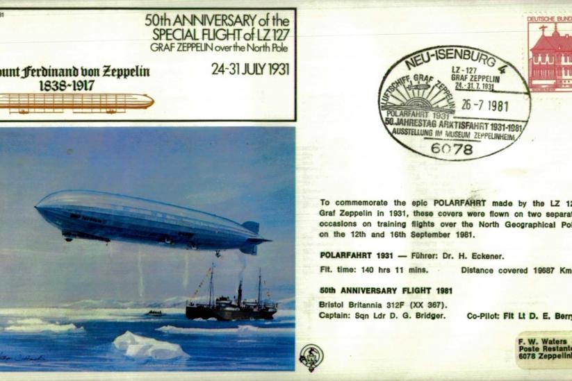 Flight made by the Graf Zeppelin over the North Pole