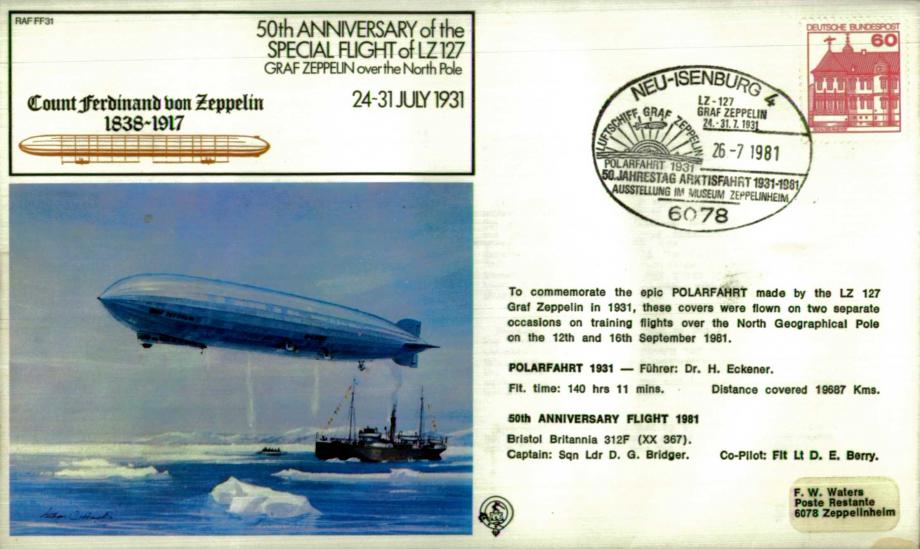 Flight made by the Graf Zeppelin over the North Pole