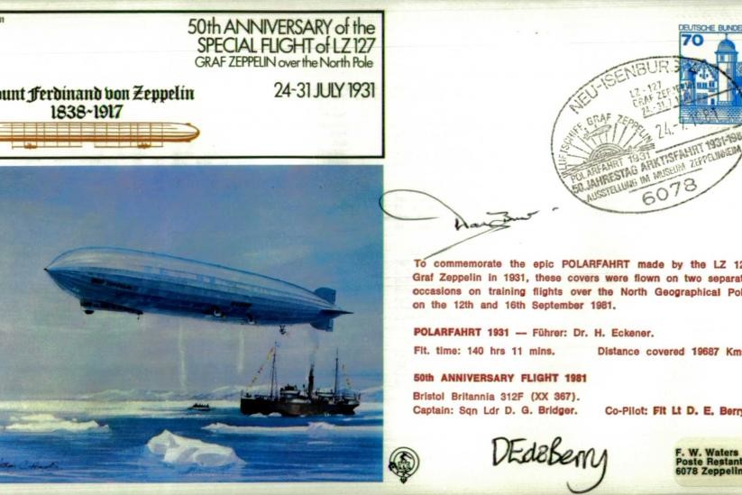Flight made by the Graf Zeppelin over the North Pole