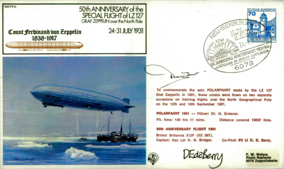 Flight made by the Graf Zeppelin over the North Pole