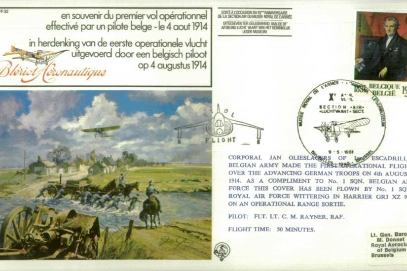 First operational flight by Belgium cover