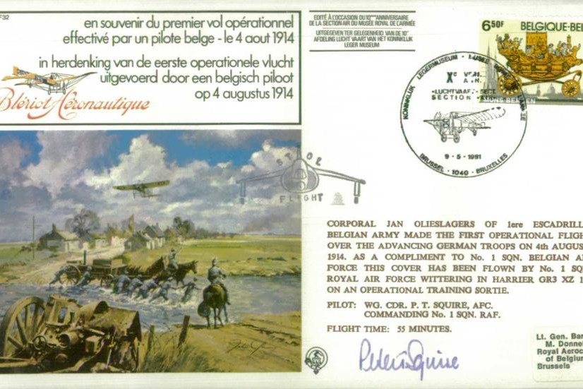 First operational flight by Belgium cover Sgd Squire