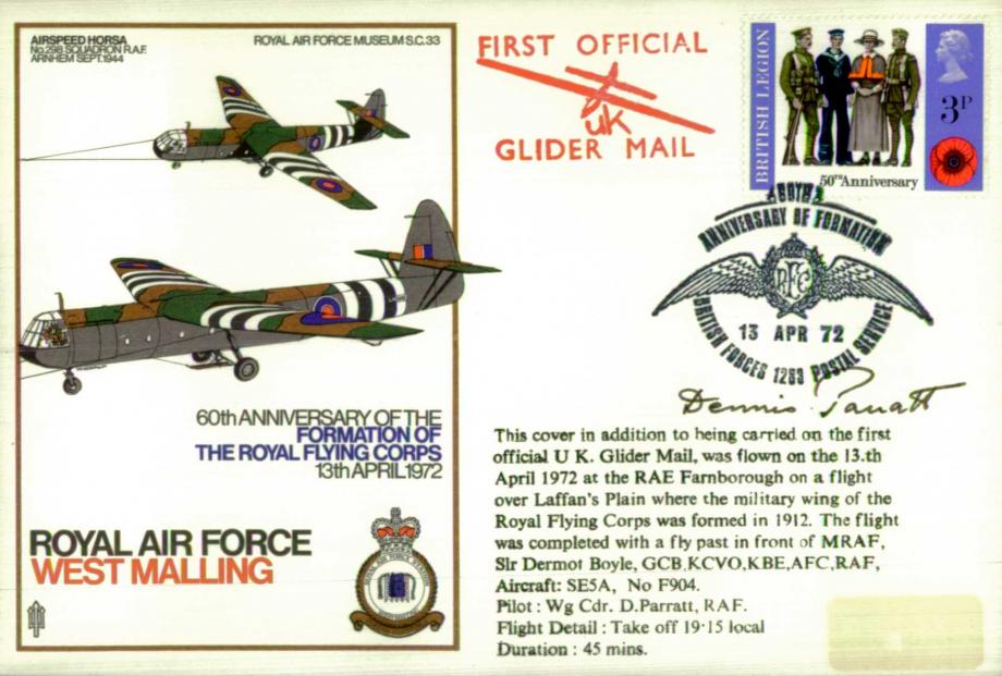 Royal Flying Corps cover Sgd D Parratt