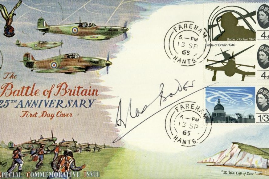 Battle of Britain 25th Anniversary cover Sgd D Bader