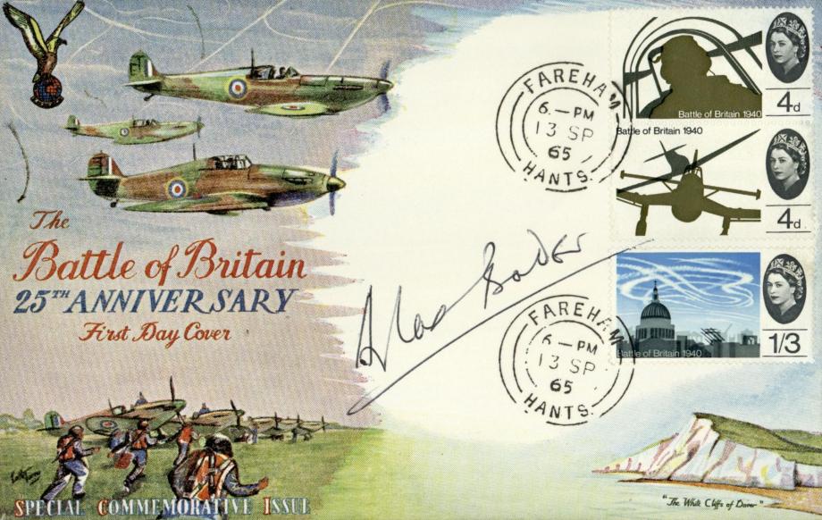 Battle of Britain 25th Anniversary cover Sgd D Bader