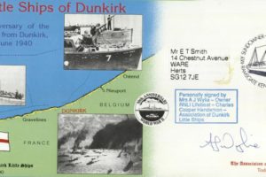 Dunkirk Little Ships cover Sgd Mrs A J Wylie