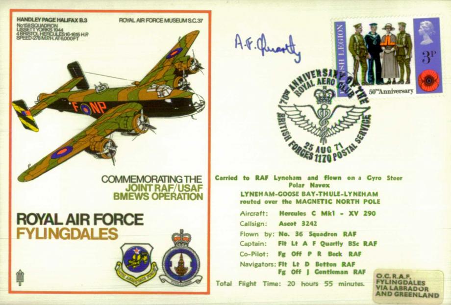 RAF/USAF BMEWS Operation cover Sgd Quartly