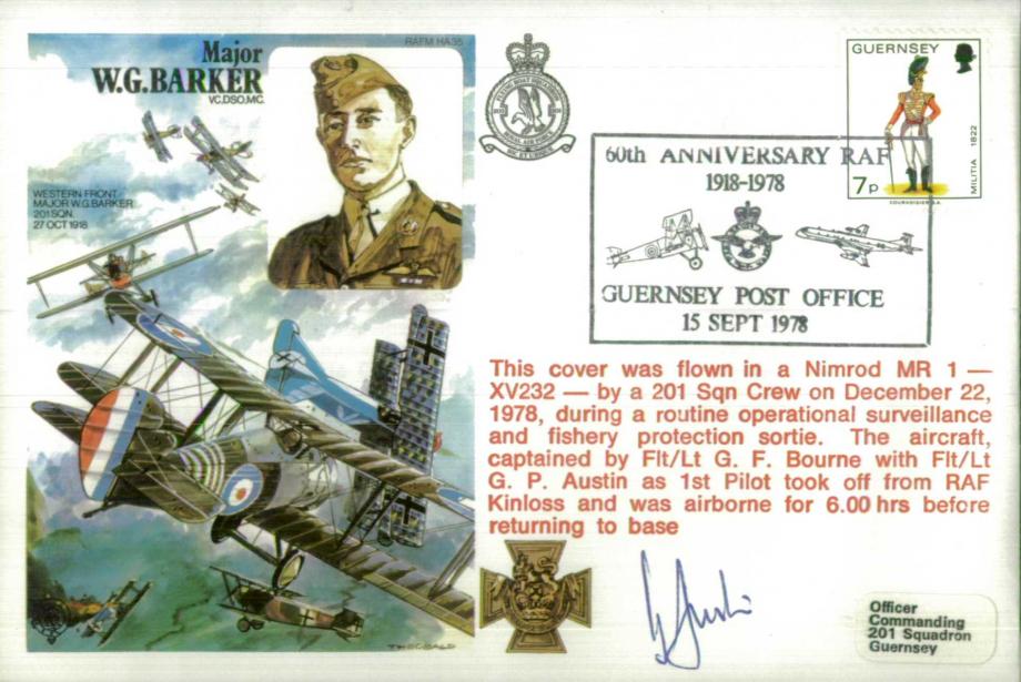 Major W.G Barker VC cover Sgd G P Austin