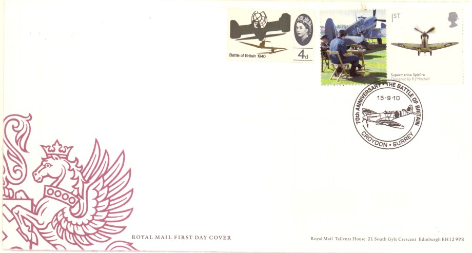 Spitfire Cover FDC 15 9 2010