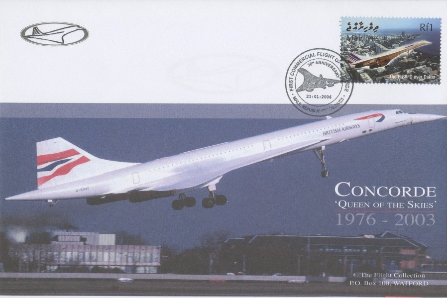 Concorde Maldives FDC 21.1.2006
