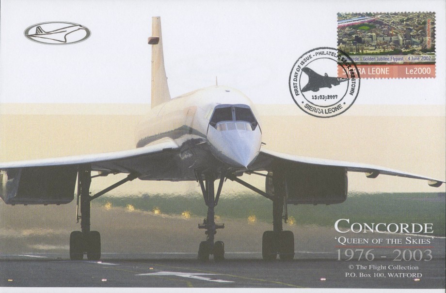 Concorde Sierra Leone FDC 15.3.2007