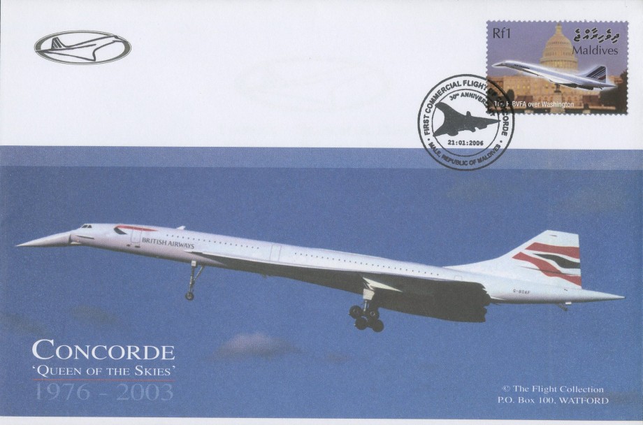 Concorde Maldives FDC 21.1.2006