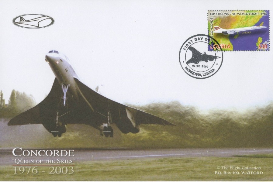 Concorde Monrovia FDC 1.3.2007