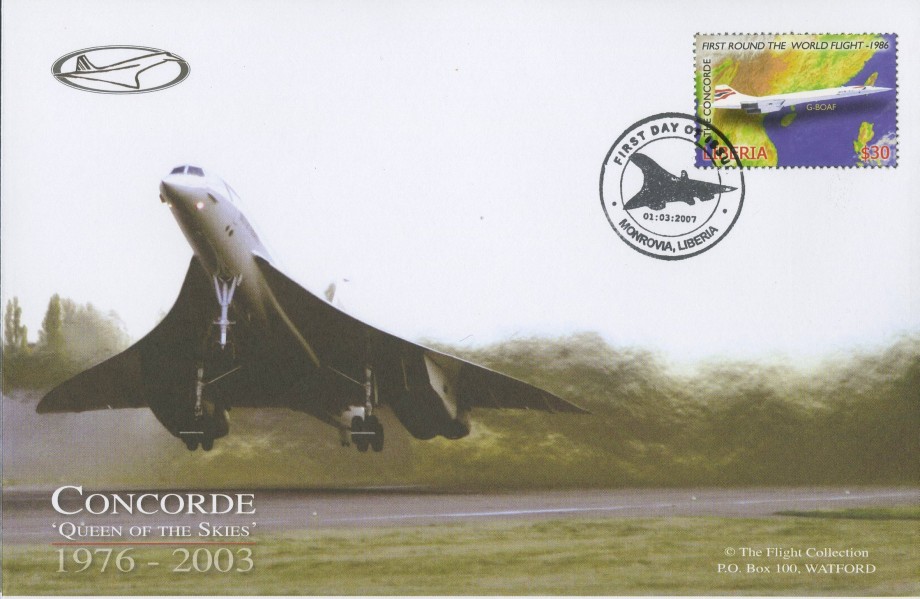 Concorde Monrovia FDC 1.3.2007