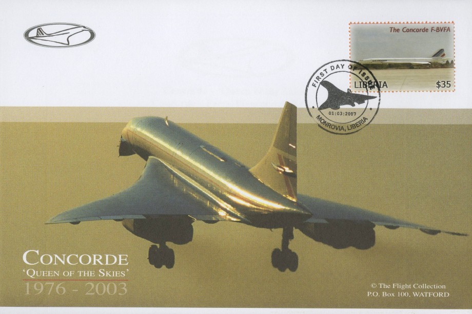 Concorde Liberia FDC 1.3.2007