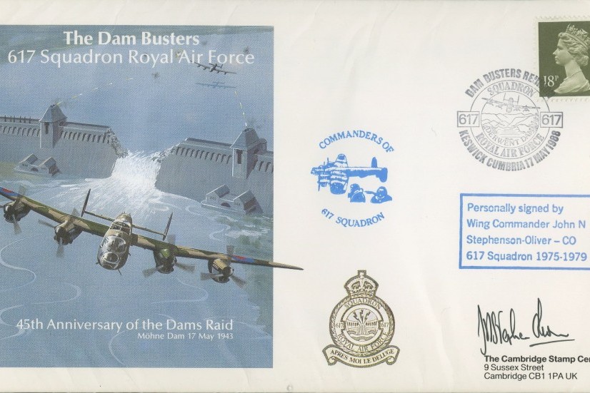 Dambusters 617 Squadron cover Signed J N Stephenson-Oliver