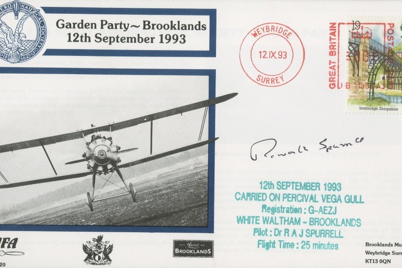Hawker Hawfinch cover Sgd Dr R A J Spurrell