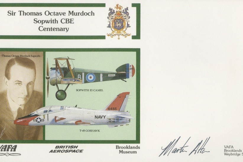Sir T O M Sopwith cover Sgd Martin Alton