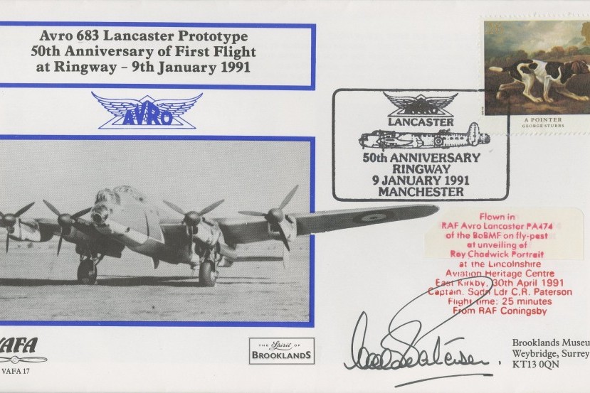 Lancaster cover Sgd C R Paterson
