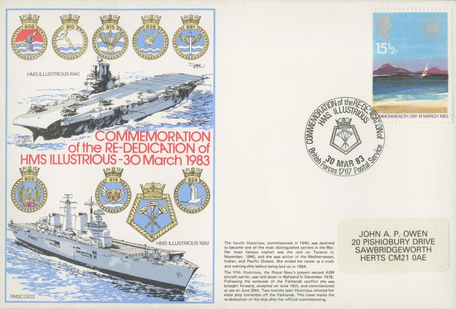 Re-Dedication of HMS Illustrious cover