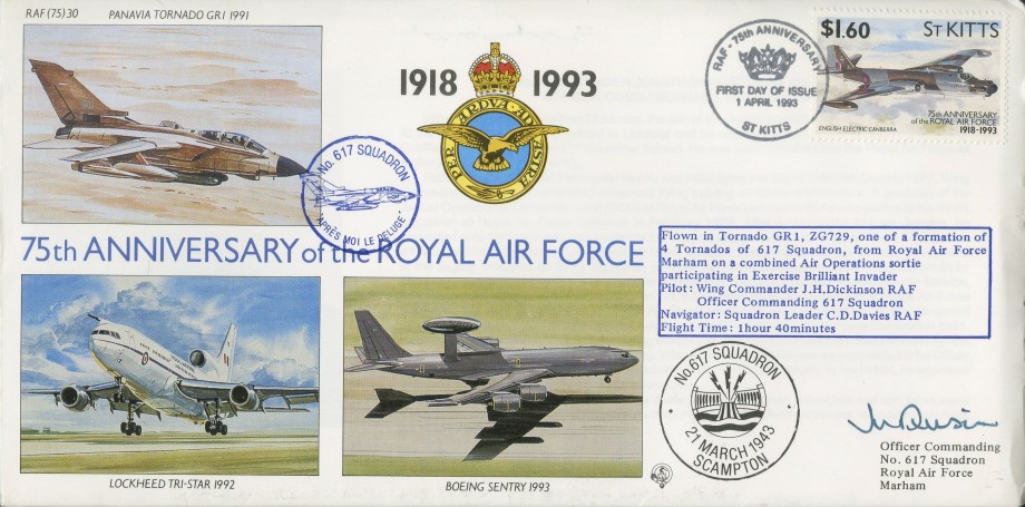 617 Squadron cover Sgd J H Dickinson OC 617 Sq