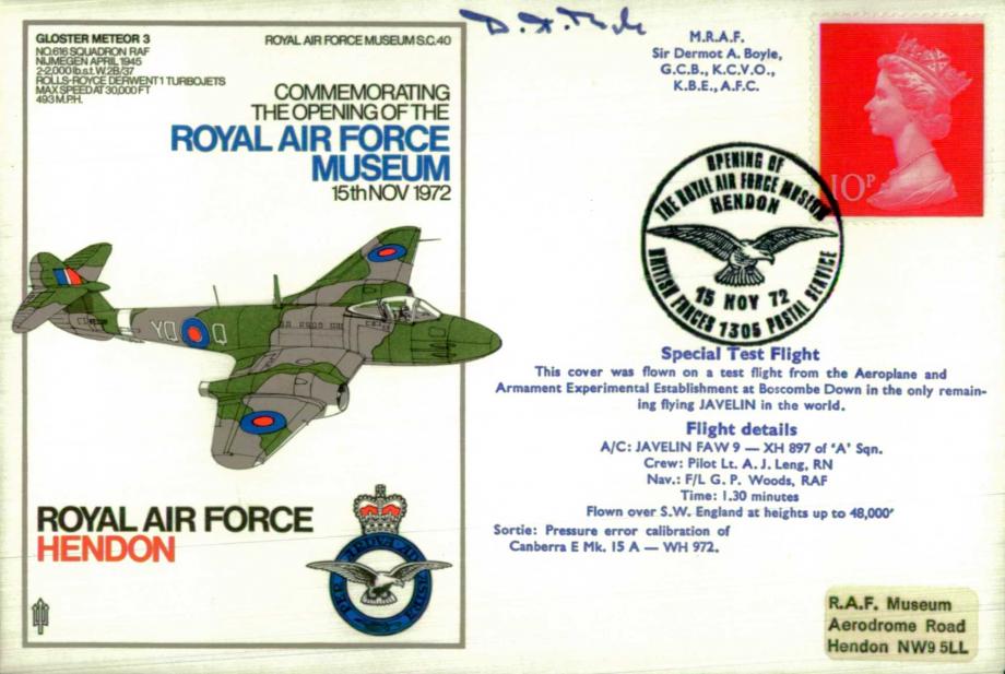 RAF Museum cover Sgd Sir D Boyle