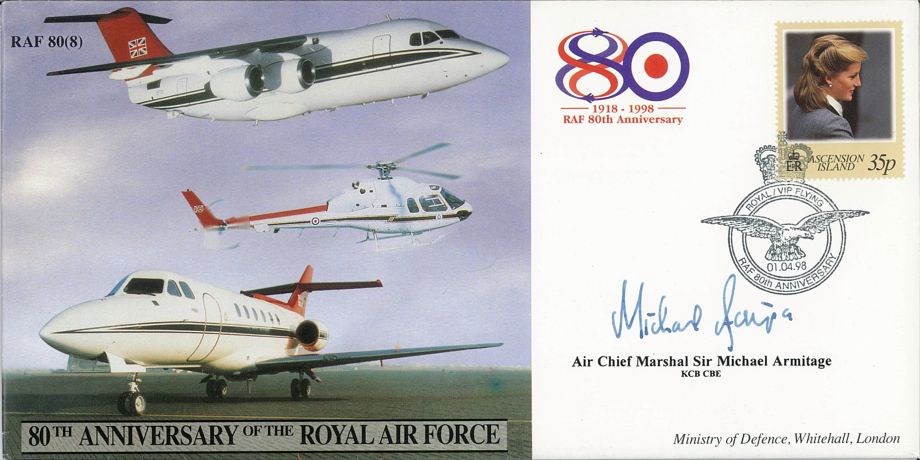 80th Anniversary of the RAF cover Sgd ACM Sir M Armitage