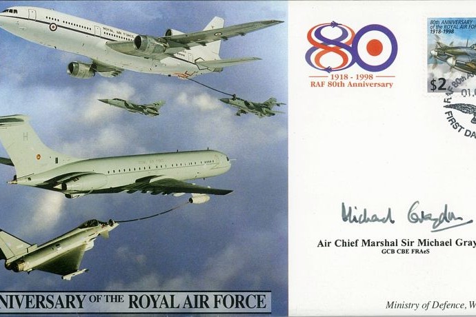 80th Anniversary of the RAF cover Sgd ACM Sir M Graydon