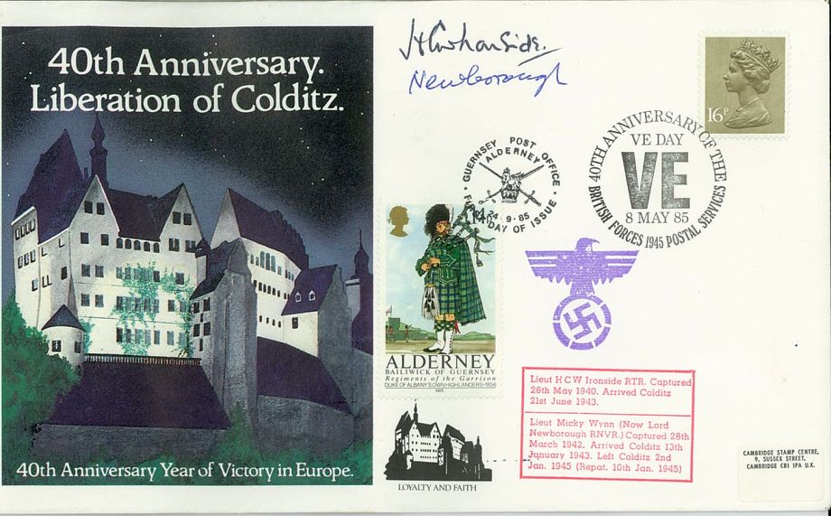 Colditz Cover Signed H Ironside And Lord Newborough