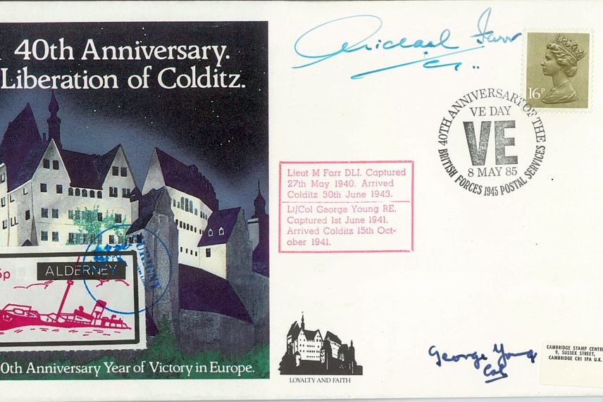 Colditz Cover Signed M Farr And G Young