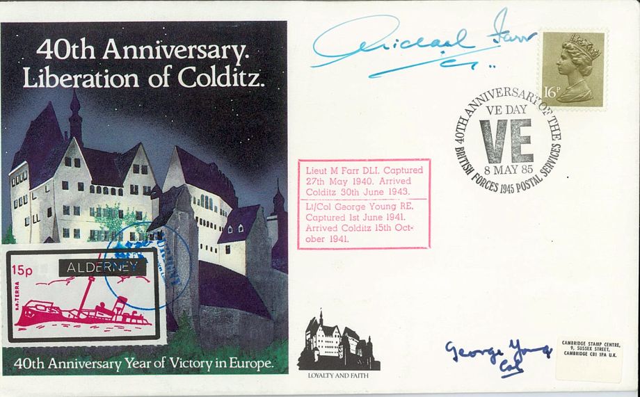 Colditz Cover Signed M Farr And G Young