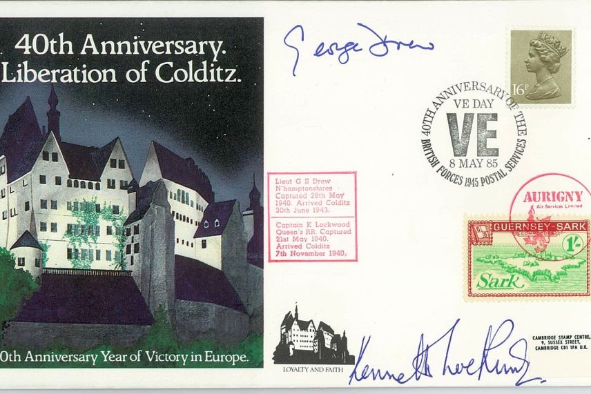 Colditz Cover Signed G S Drew And K Lockwood