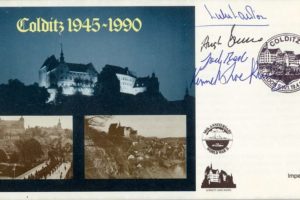 Colditz Cover Signed 4 Prisoners Best Allan Lawton And Bruce