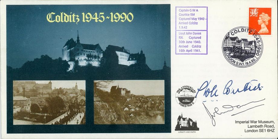 Colditz Cover Signed G Courtice And J Davies