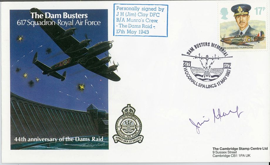 Dambusters 617 Squadron Cover Signed Jim Clay Dams Raid