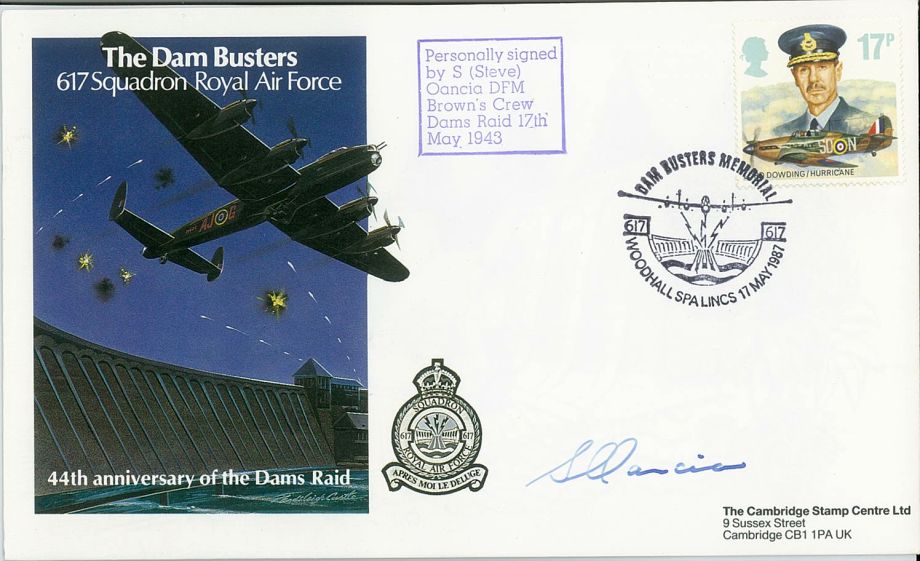 Dambusters 617 Squadron Cover Signed Steve Oancia Dams Raid