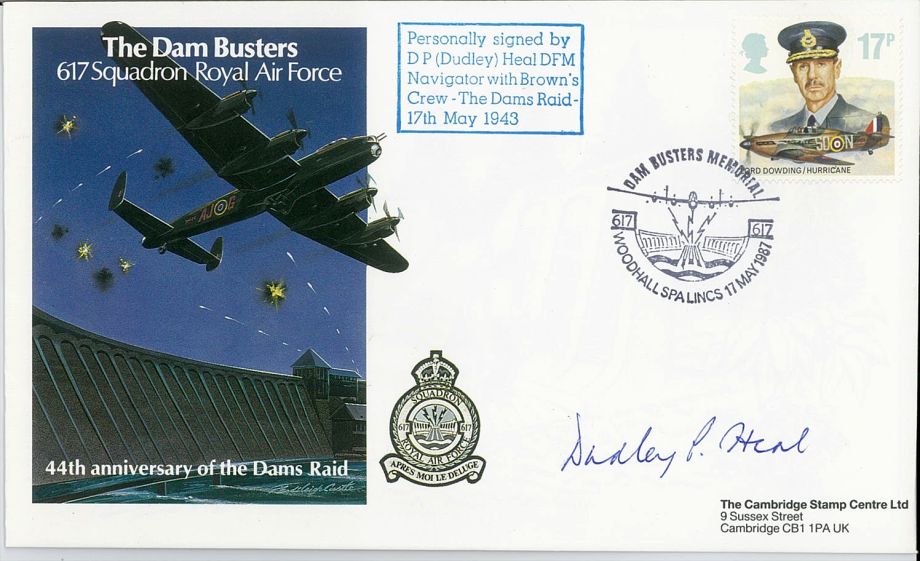Dambusters 617 Squadron Cover Signed Dudley Heal Dams Raid