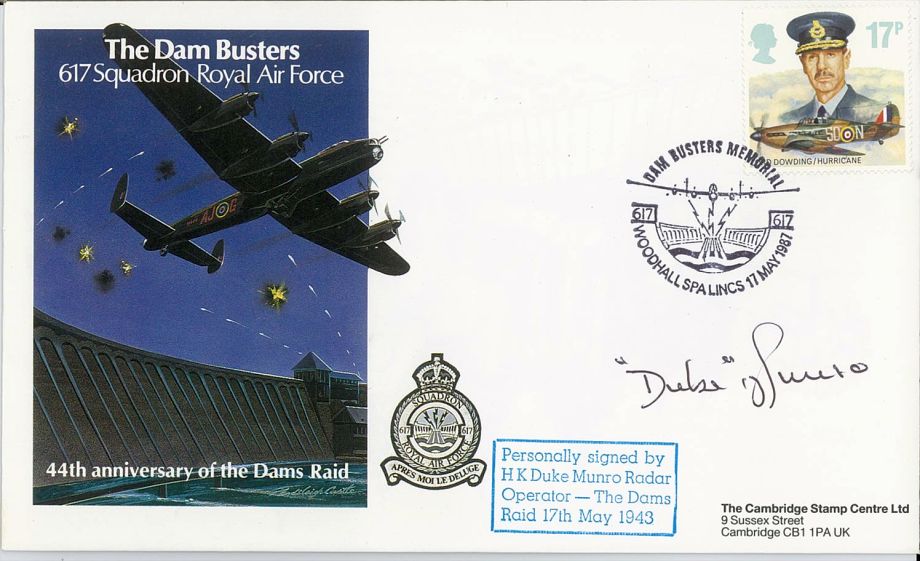 Dambusters 617 Squadron Cover Signed Duke Munro