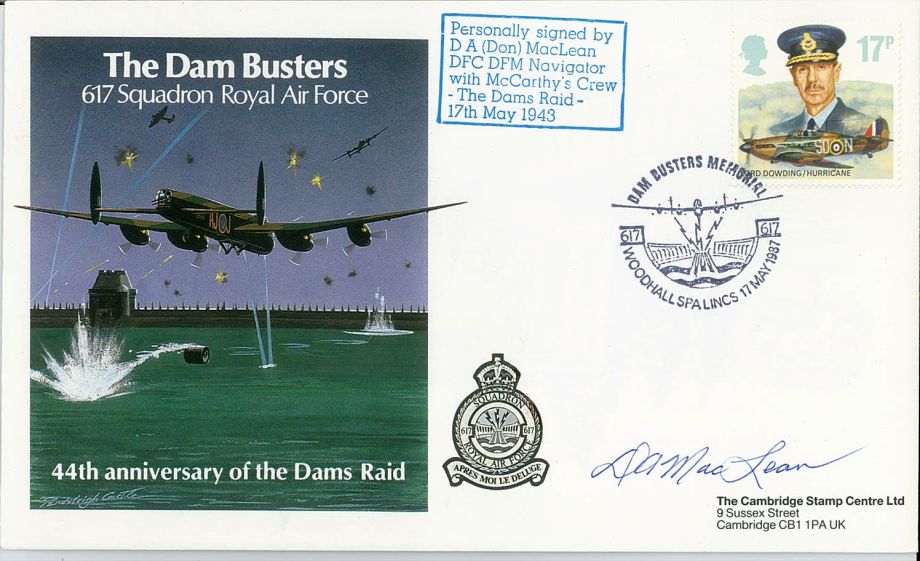 Dambusters 617 Squadron Cover Signed Don MacLean Dams Raid