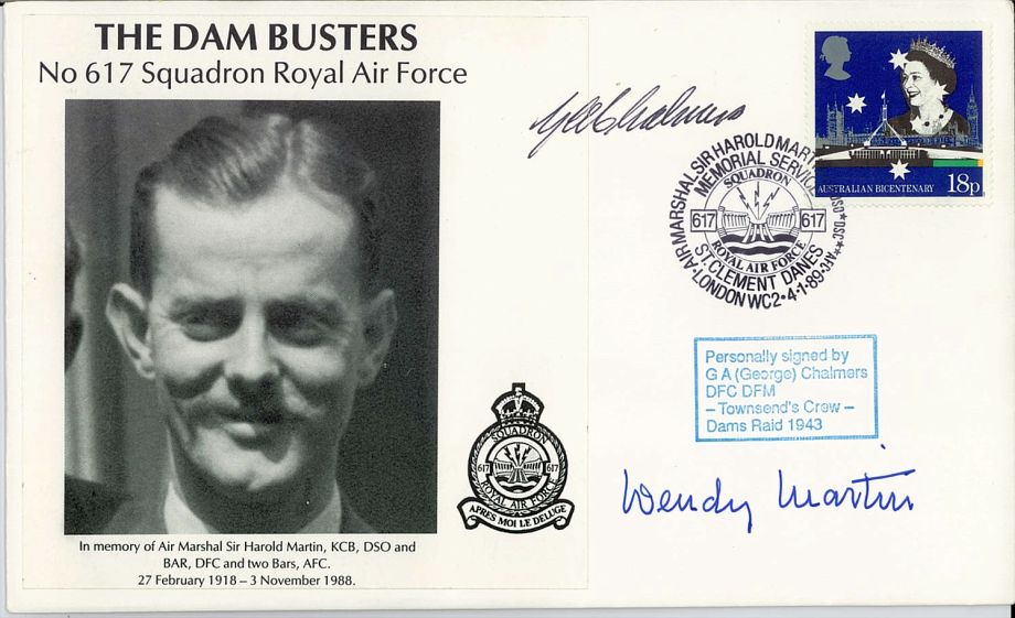 Dambusters 617 Squadron Cover Signed Gill Chalmers Dams