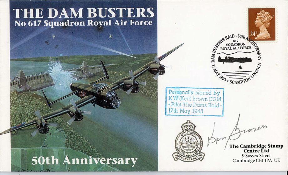 Dambusters 617 Squadron Cover Signed Ken Brown Dams Raid